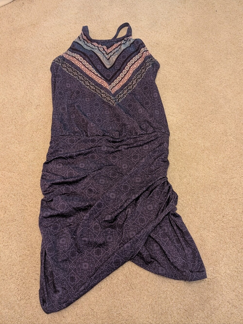 Athleta Women’s Medium Purple Patterned Sleeveless Maxi Dress